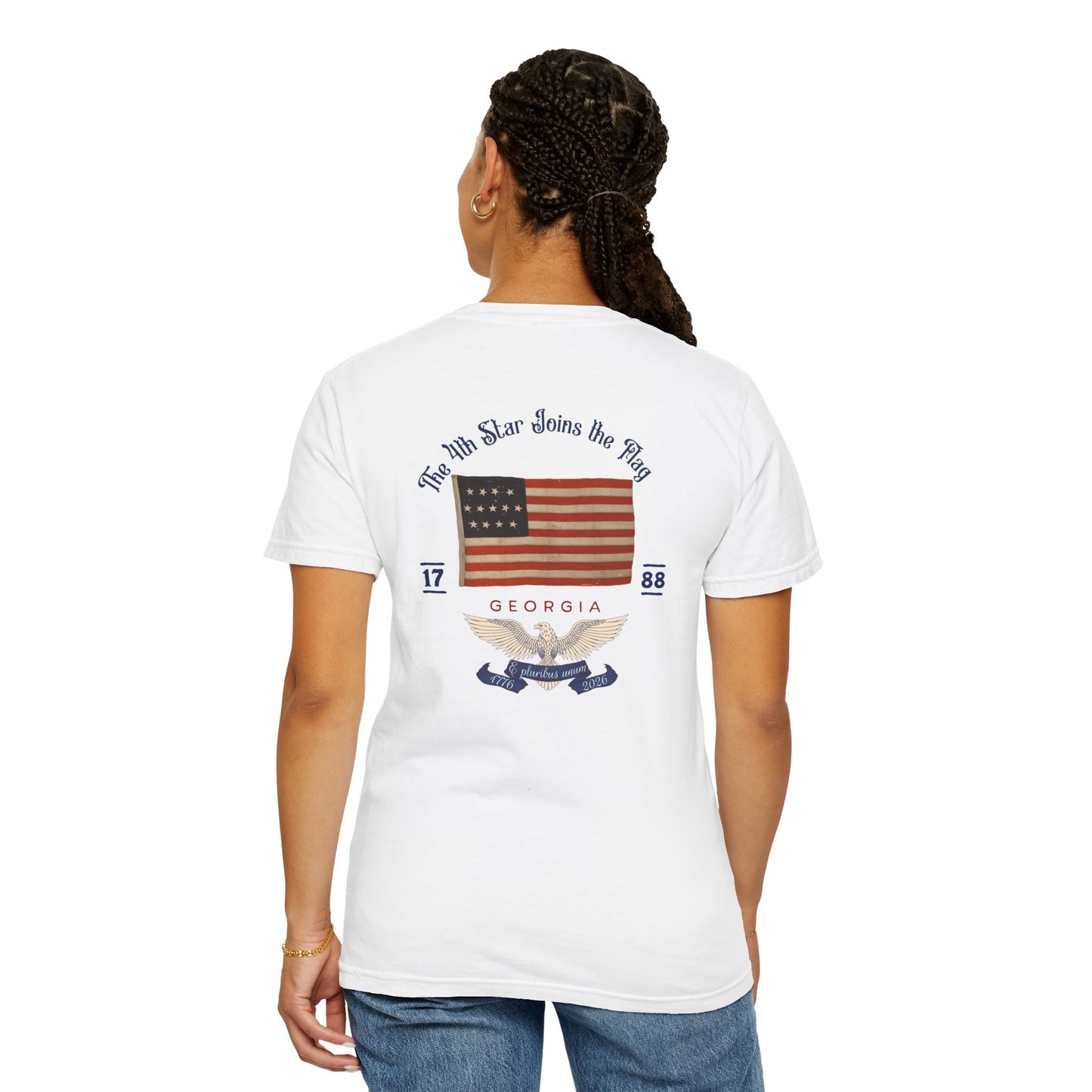 Vintage Georgia American Flag Unisex T-shirt - 250th Anniversary State Celebration