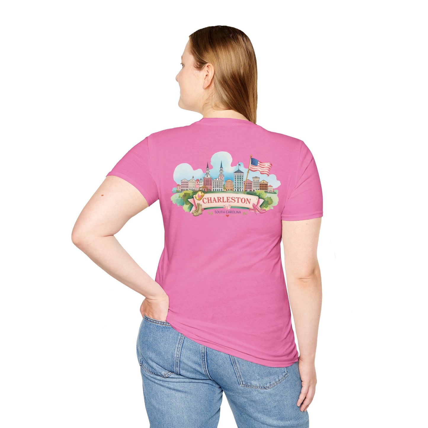 Charleston Souvenir T-Shirt, Unisex Tee for Travel Lovers and those at HQ!
