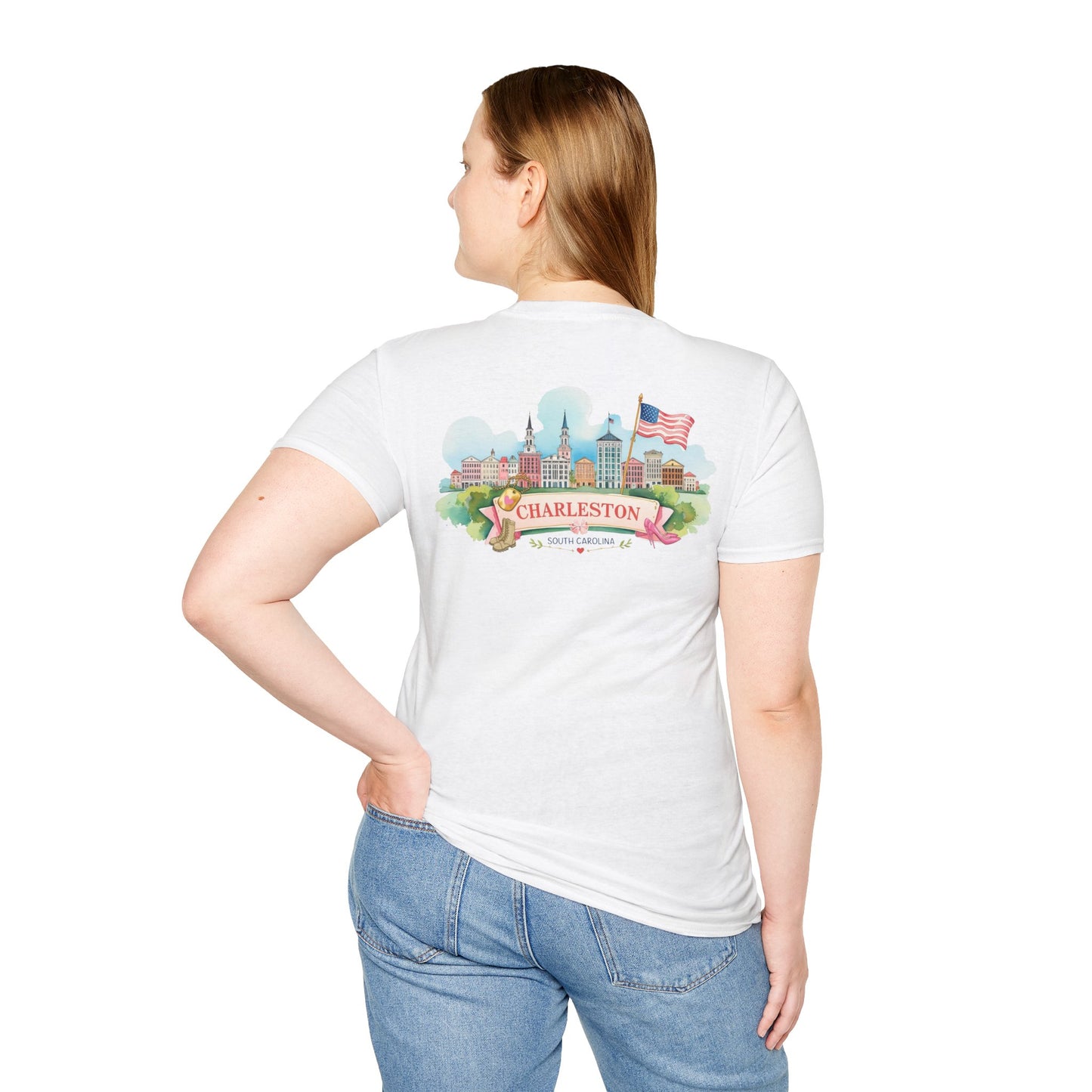 Charleston Souvenir T-Shirt, Unisex Tee for Travel Lovers and those at HQ!