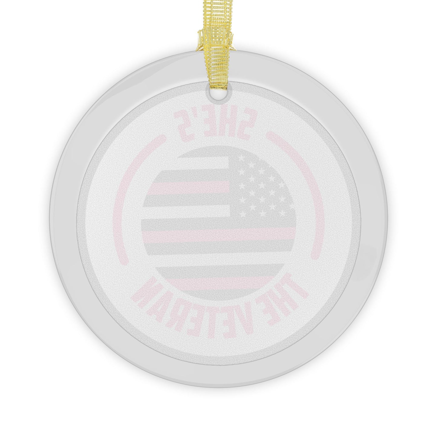 Lady Veteran Glass Ornament