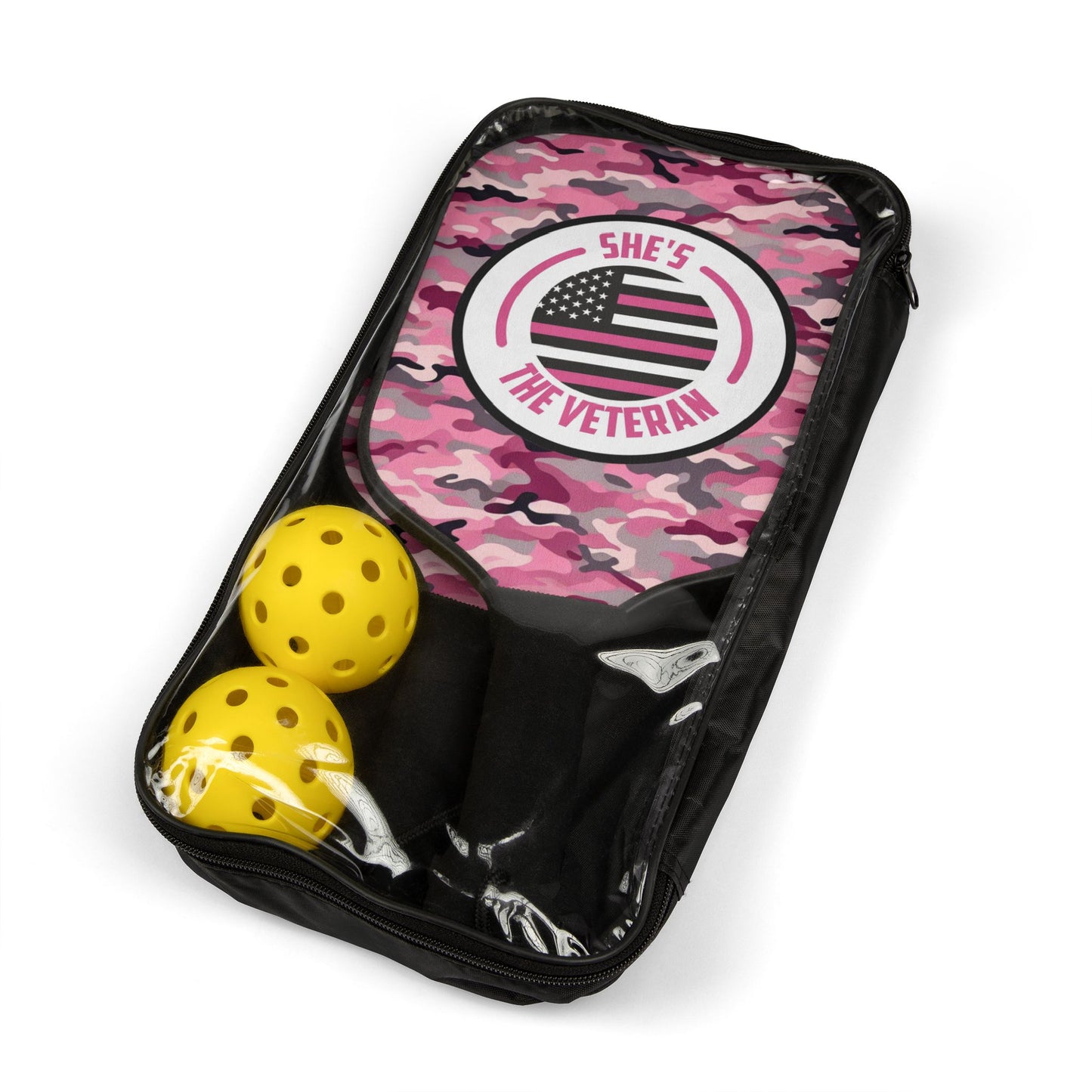 Pink Camo Pickleball Kit