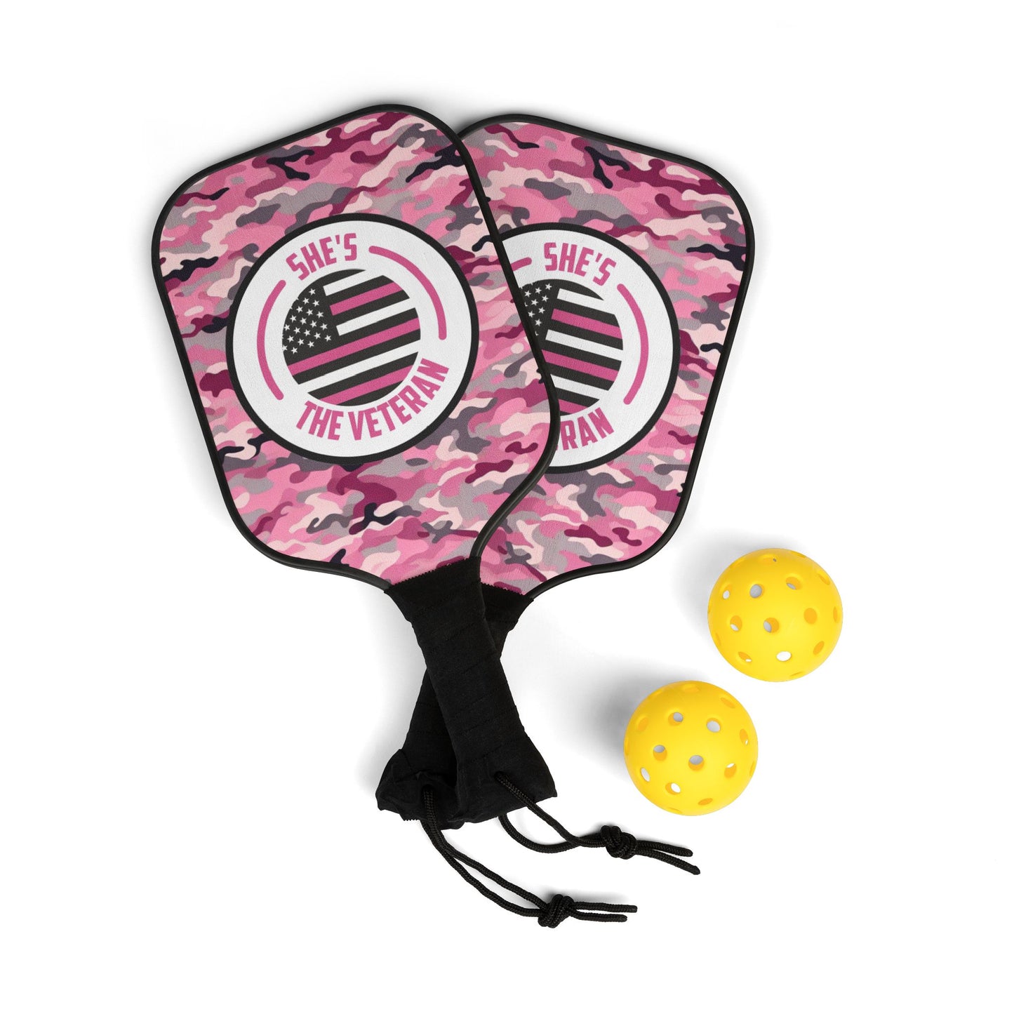 Pink Camo Pickleball Kit